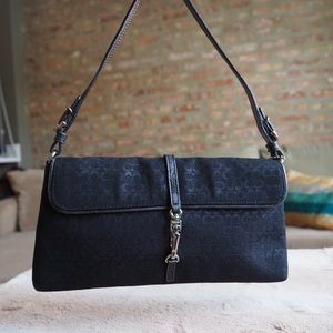 Coach Evening Bag - Black & Silver